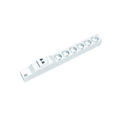 PDU19'' 6xSchuko,2m fisa Schuko sir clema, AL, intr. Prot.