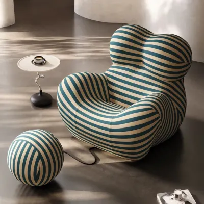 Fotoliu cu Sustinere Ergonomica SoftNest, Bej, Verde Inchis