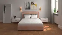 Saltea cu spumă poliuretanică 7 Zone SOMNART 120x200, înălțime 17 cm, ortopedică, husă detașabilă cu fermoar, fermitate medie