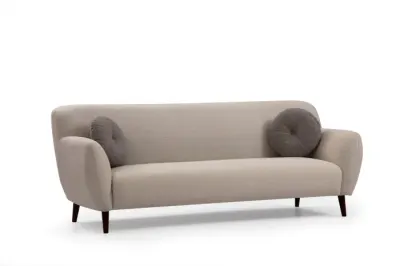Canapea fixa ENNA, 3 locuri, bej, 220x87x87 cm