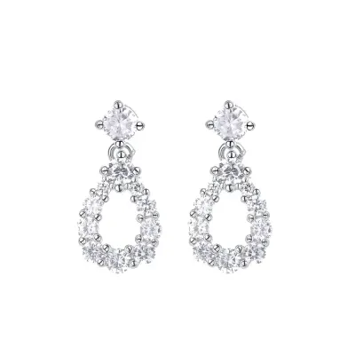 Cercei argint 925, JW799, model elegant, placati cu rodiu