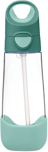 Sticlă de apă cu pai b.box - Emerald Forest, 600 ml