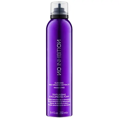 No Inhibition Guarana and organic extracts Texturizing & Volumizing spumă de păr pentru volum și formă 250 ml