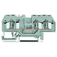 3-conductor through terminal block; 4 mm²; center marking; for DIN-rail 35 x 15 and 35 x 7.5; CAGE CLAMP®; 4,00 mm²; black