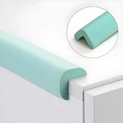 Set 2 benzi protectie muchii si margini Car Boy Safety din spuma verde pastel 24x900x22x6 mm