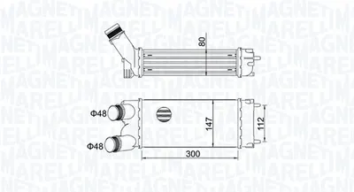 Intercooler Potrivit Citroen Berlingo, Berlingo Multispace, Berlingo Minivan; Peugeot Partner Tepee, Partner Minivan 1.6d 04.08-
