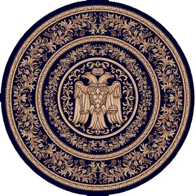Covor Bisericesc Rotund, 80 x 80 cm, Albastru, Lotos 15032