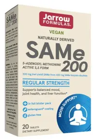 SAMe, 200 mg, 20 tablete, Jarrow Formulas