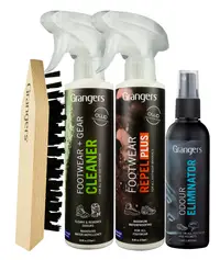 Set de curățare cu perie Grangers - OWP Footwear Care Kit, 700 g