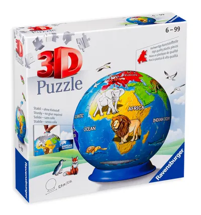 Puzzle 3D Ravensburger din 72 de piese - Pamantul si animalelel