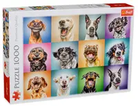 Puzzle Trefl din 1000 de piese - Portrete catelusi amuzante