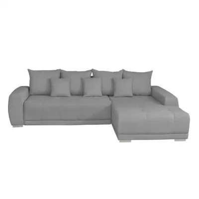 Coltar MARIBO L extensibil, cu arcuri si lada depozitare, colt dreapta, gri deschis, 282x205x92 cm