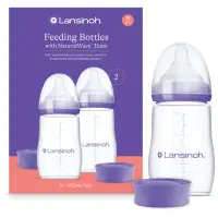 Lansinoh NaturalWave biberon pentru sugari Medium 2x240 ml