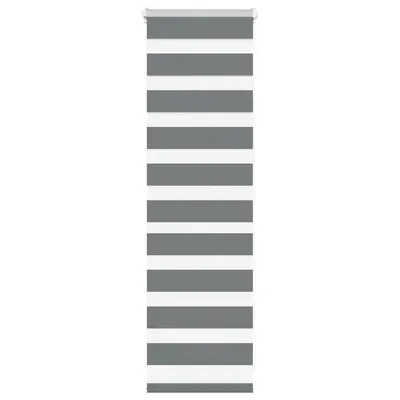 vidaXL Jaluzea tip zebra gri închis lățime țesătură 45,9 cm poliester