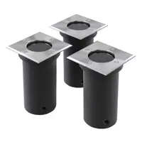 Gossi lampi de sol pentru exterior, 3 buc., patrat
