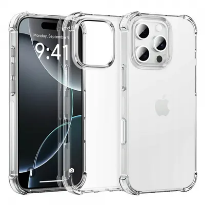 Husa pentru Apple iPhone 16 Pro Max, Techsuit, Shockproof Clear (Big Lens Hole), Transparenta