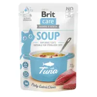 BRIT Care Soup, Ton, plic hrană umedă fără cereale pisici, apetit capricios, (topping), 75g