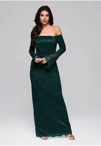 Rochie de bal maxi LA-OM-DLR243 - Verde inchis