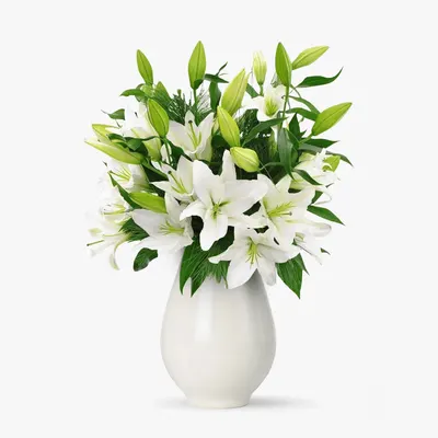 Buchet de 9 crini imperiali albi