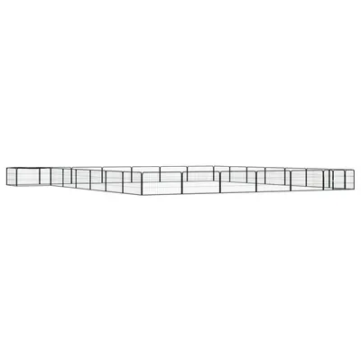 Gossi tarc caini 28 panouri negru 100x50 cm otel vopsit electrostatic