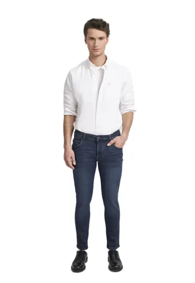 Blugi 5 buzunare - modern fit - summer cool - Albastru inchis