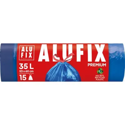 Saci menajeri cu snur AluFix Premium 35l 53 cm x 60 cm ,15 buc Engros