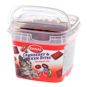 Sanal Cat Cranberry and Chicken Bites Cup 75 g 75g
