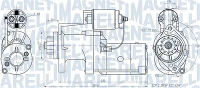 Electromotor (12V, 2,2kW) potrivit NISSAN NP300 2.5D 04.08