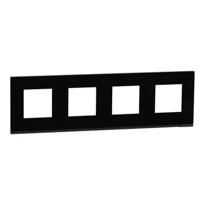 Placa ornament, Unica Pure, patru module, negru