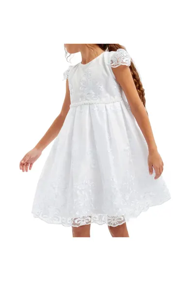 Rochie de fetite - Grace - Tul - Alb