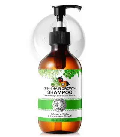 Sampon 3 in 1 cu Ulei de Rozmarin, Ricin, Batana pentru Cresterea Parului, NOVA KISS 300 ml