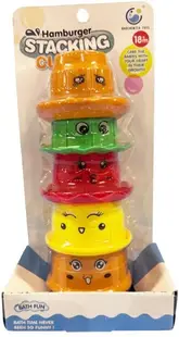 Joc pentru copii Raya Toys - Hamburger Stacking, turn de pahare pentru stivuire