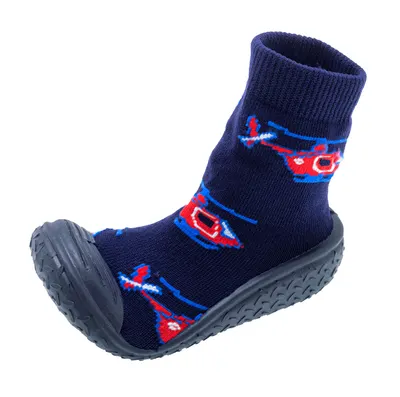 Pantofi casa copii Chicco Morbidotti, bleumarin cu model, 64721-63P