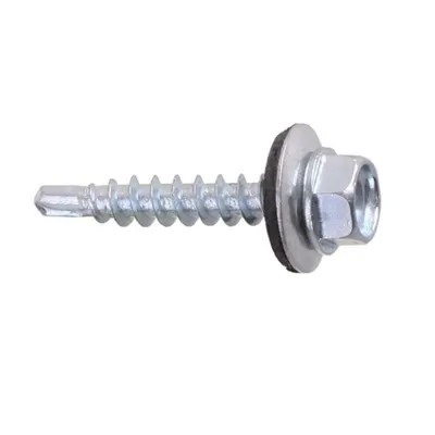 Surub Autoforant Cap Hex + Saiba Epdm 14mm, Otel, Vopsit - 4.8x25 R 6020