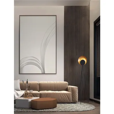 Lampa podea KITRO Mat Negru & Auriu Metal LED 12 Wat 220-240Volt 400Lm 3000K IP20 Cable cu in-line Intrerupator