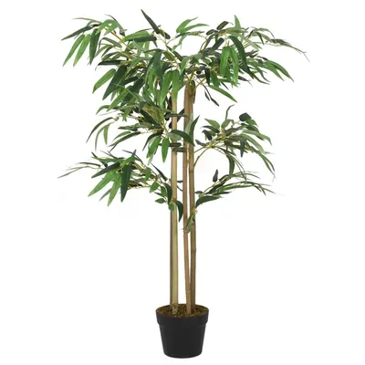 Gossi arbore din bambus artificial 380 de frunze 80 cm verde