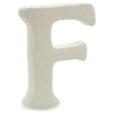 Literă decorativă F, Knorr Prandell, polistiren, alb
