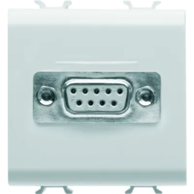 Connector For Conventional Networks - Sub-D 9 Contacts - Connection Weld-in - 2 Modules - White - Chorus