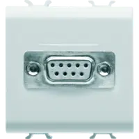Connector For Conventional Networks - Sub-D 9 Contacts - Connection Weld-in - 2 Modules - White - Chorus