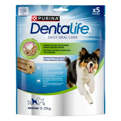 Recompense pentru caini de talie medie, Purina Dentalife Medium 142g 115g