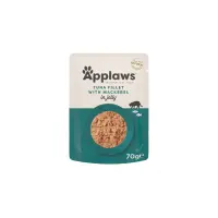 APPLAWS File, Ton și Macrou, plic hrană umedă pisici, (în aspic), 70g