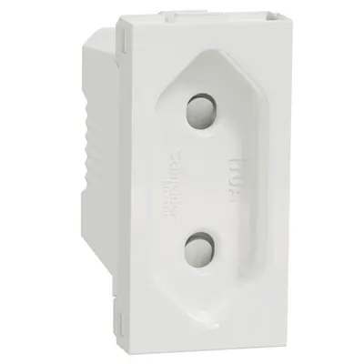 Priza 1 modul standard European Schneider Noua Unica NU303118, alb