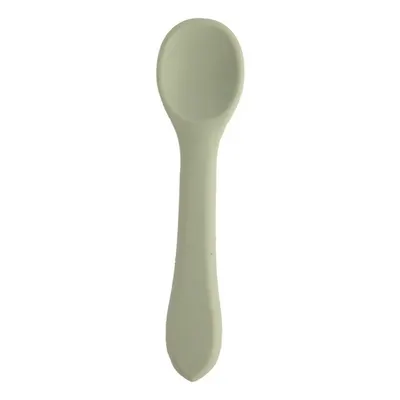 Lingură pentru copii verde salvie din silicon – Orion