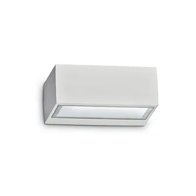 Aplica de exterior Twin, 1 bec, dulie G9, L:165 mm, H:65 mm, Alb