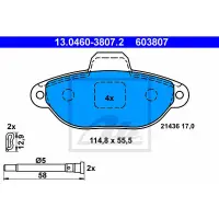 Set placute frana, frana disc ATE 13.0460-3807.2