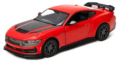 Mașinuță metalică Kinsmart - 2024 Ford Mustang Dark Horse, 1:38, roșie