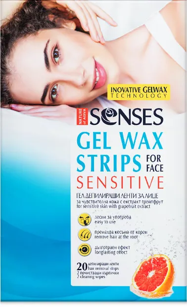 Nature of Agiva Senses Benzi depilatoare pentru față Sensitive, 20 bucăți
