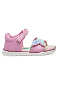 Sandale copii - roz - velcro - piele ecologica