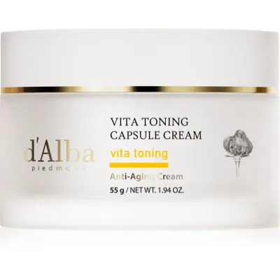 d'Alba Vita Toning Capsule Cream crema puternic hidratanta pentru o piele mai luminoasa 55 g
