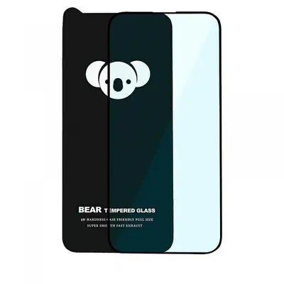 Folie de protectie Ecran Bear HD pentru Apple iPhone 17e / 16e / 14 / 13 Pro, Sticla Securizata, Full Glue, Neagra